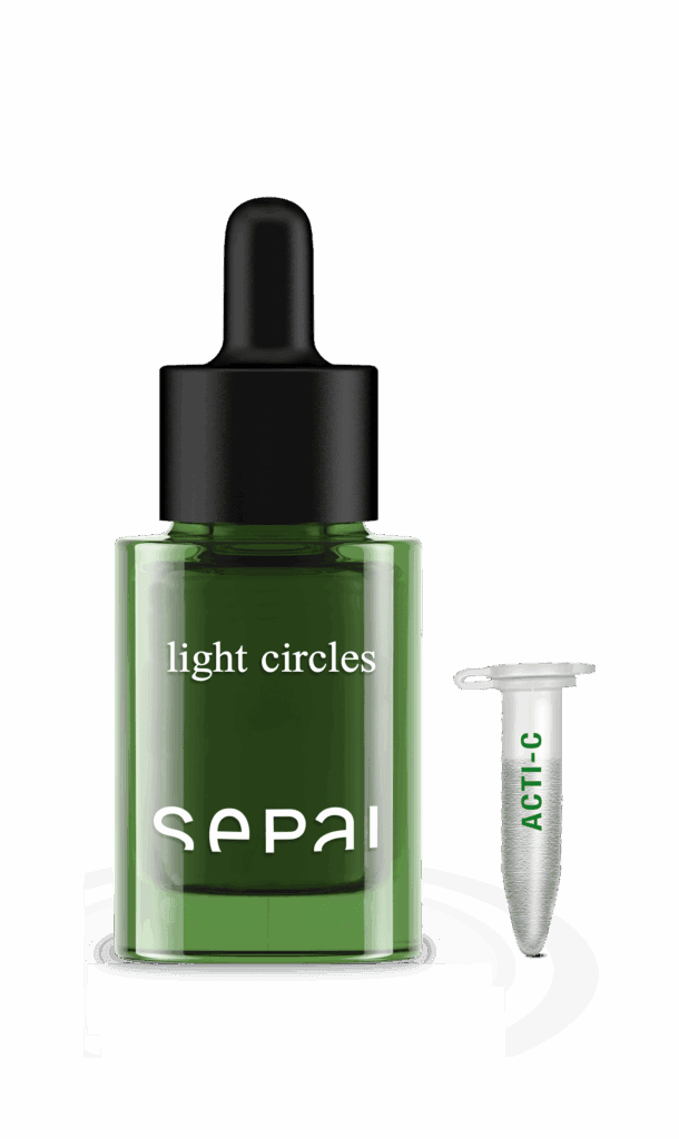Zielona butelka z serum i pipetą ACTI-C.