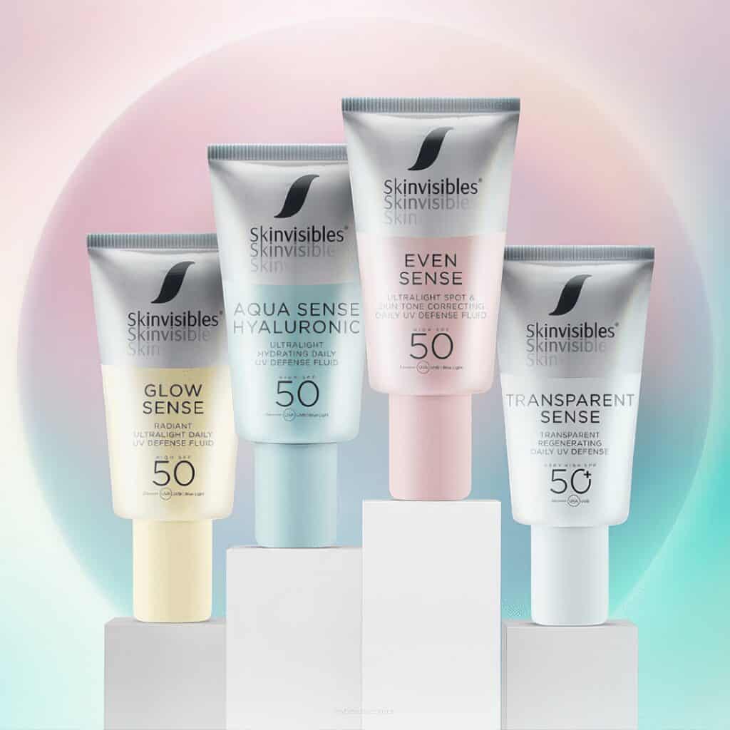 Kremy SPF 50 Skinvisibles, ochrona UV.
